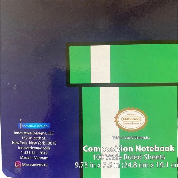 Nintendo Super Mario Lined Notebook Unused 7.5" x 9" Small Shelfware on Corner - Picture 10 of 15